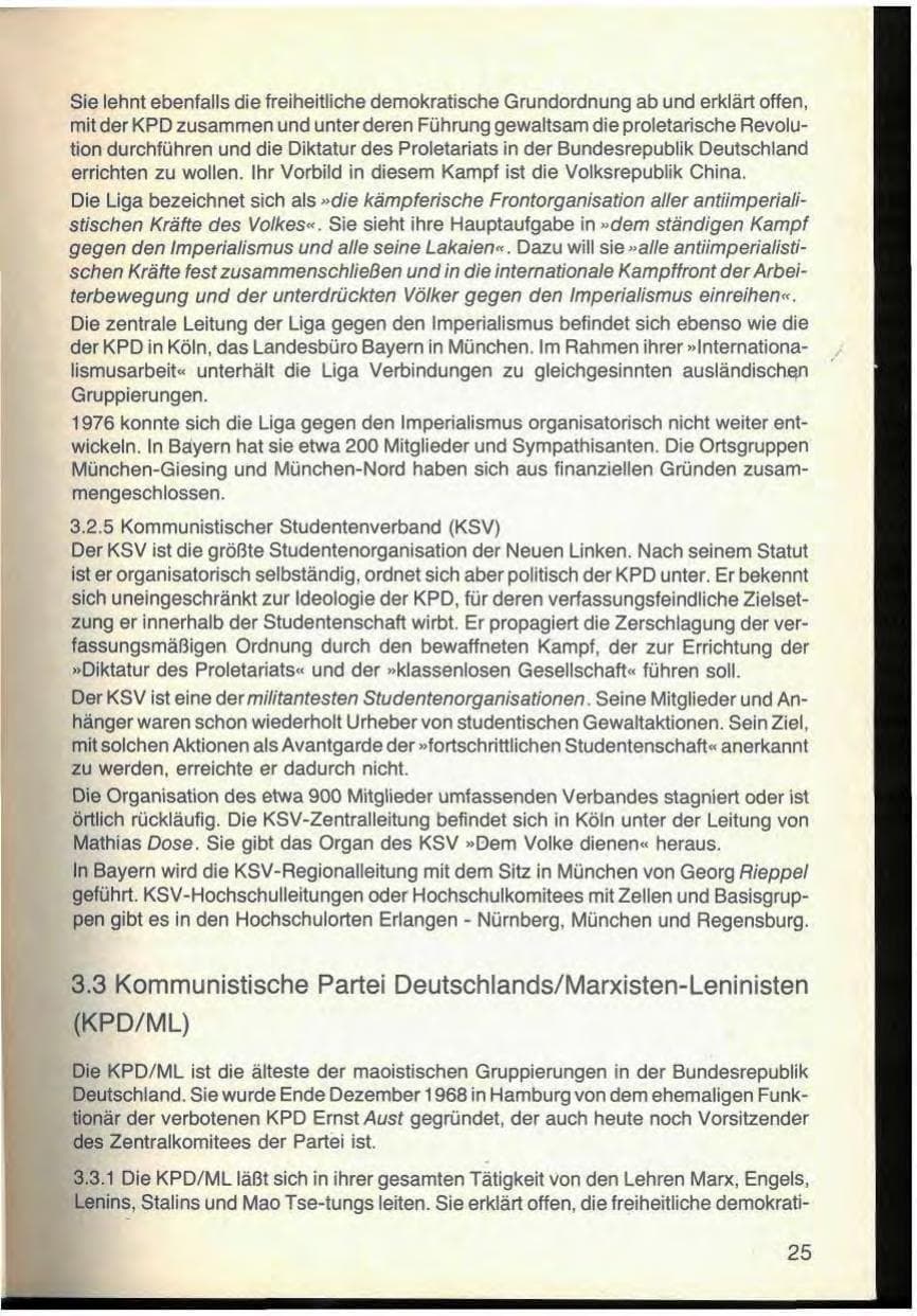 Seite 27 des Verfassungsschutzbericht 1976 Bayern