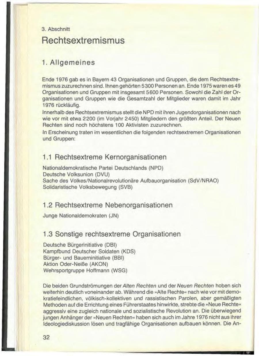Seite 36 des Verfassungsschutzbericht 1976 Bayern