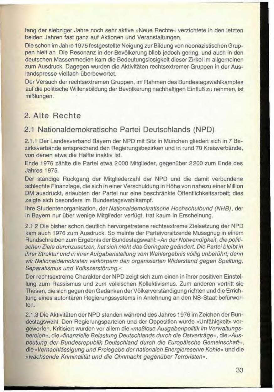 Seite 37 des Verfassungsschutzbericht 1976 Bayern