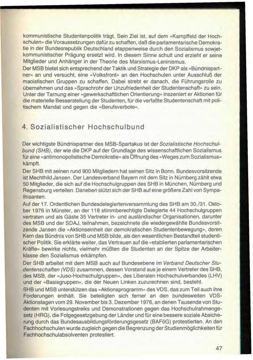 Seite 51 des Verfassungsschutzbericht 1976 Bayern