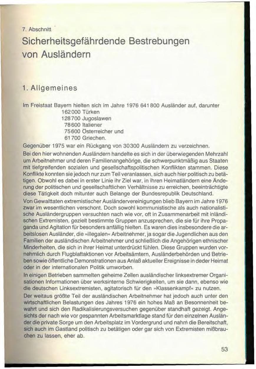 Seite 57 des Verfassungsschutzbericht 1976 Bayern