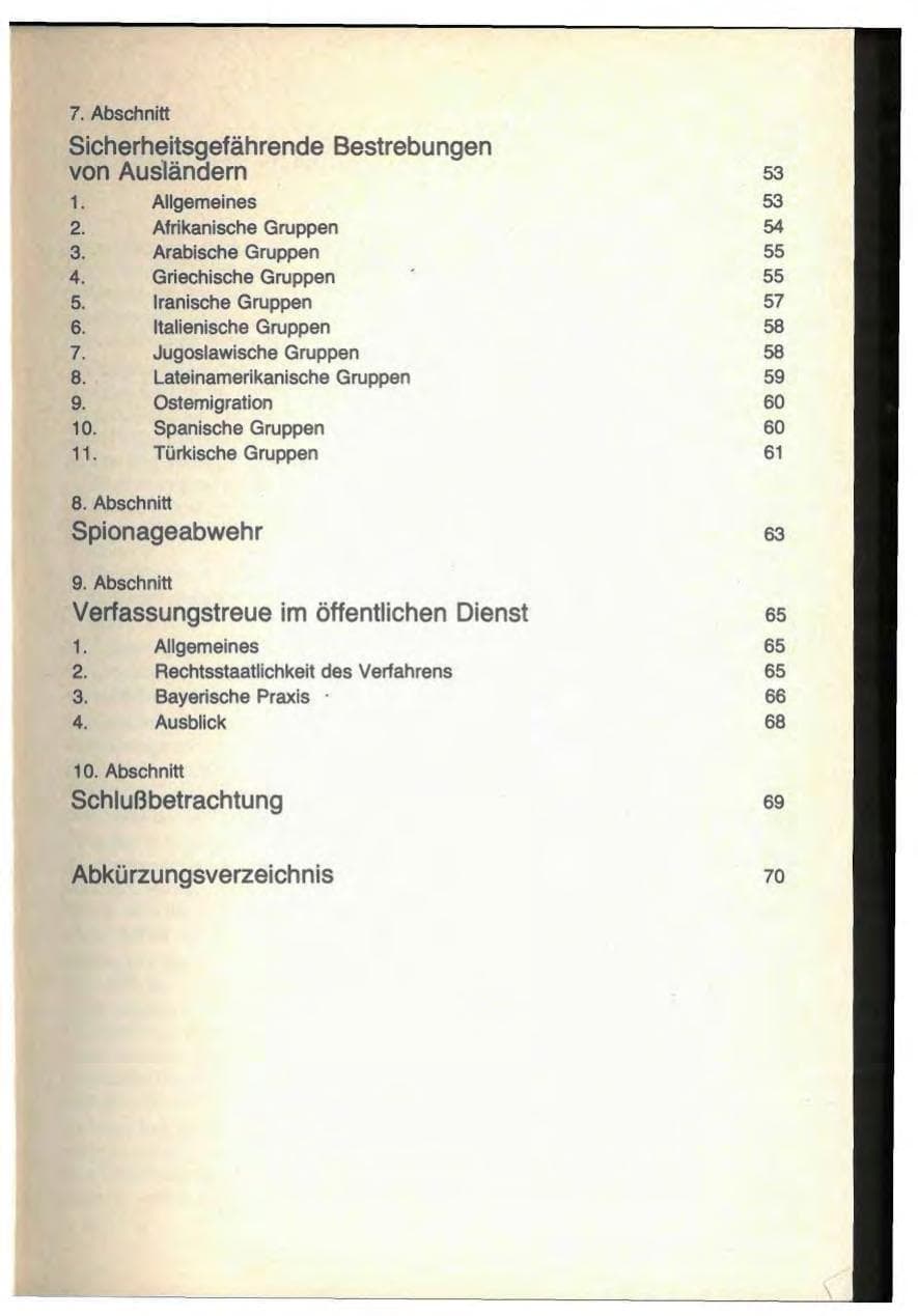 Seite 7 des Verfassungsschutzbericht 1976 Bayern
