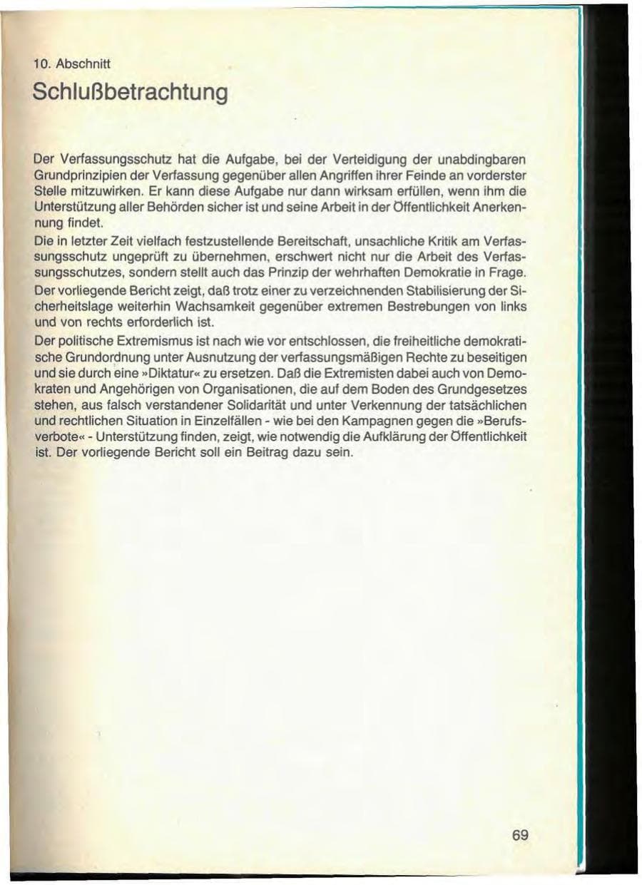 Seite 73 des Verfassungsschutzbericht 1976 Bayern
