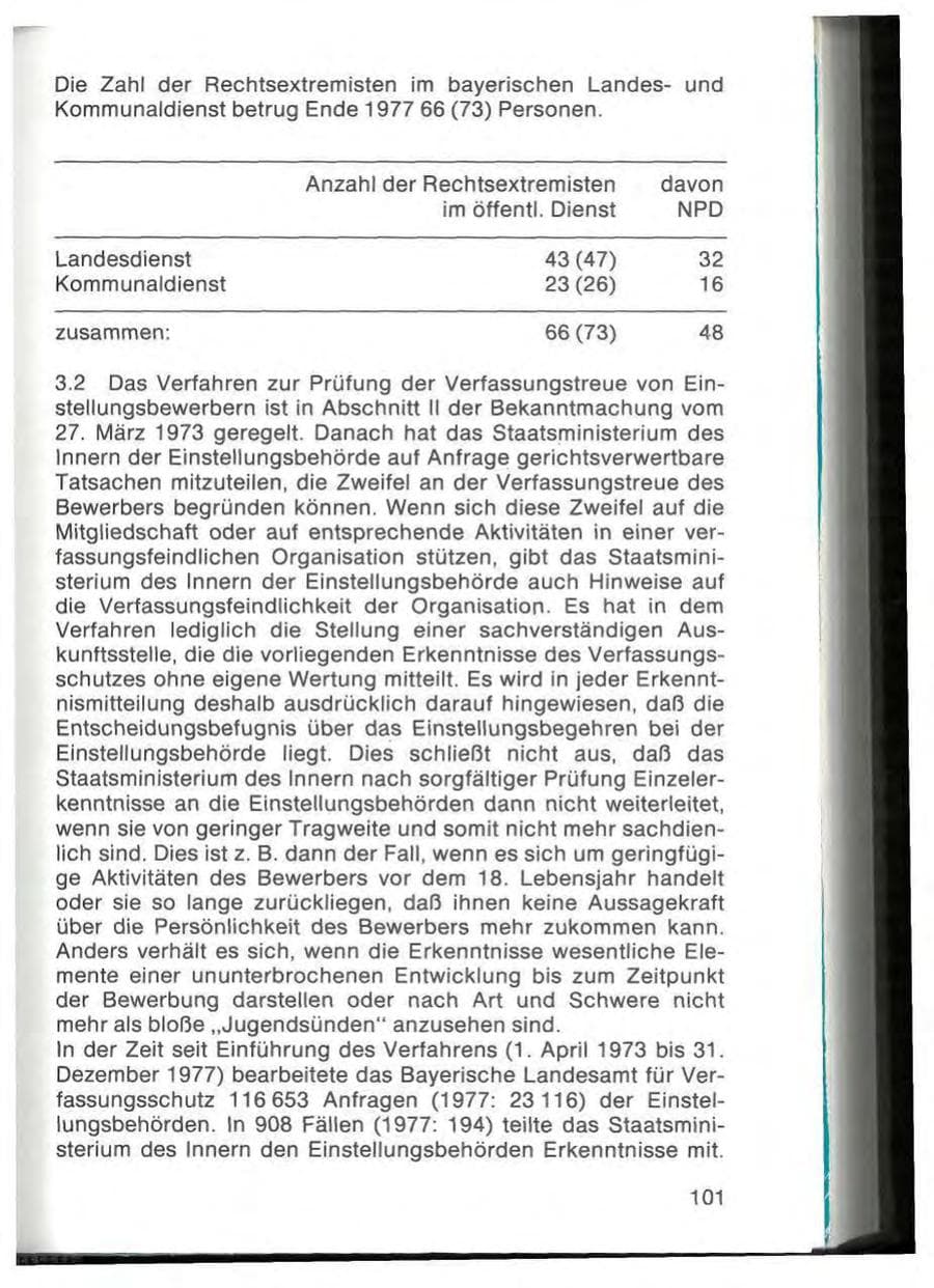 Seite 103 des Verfassungsschutzbericht 1977 Bayern