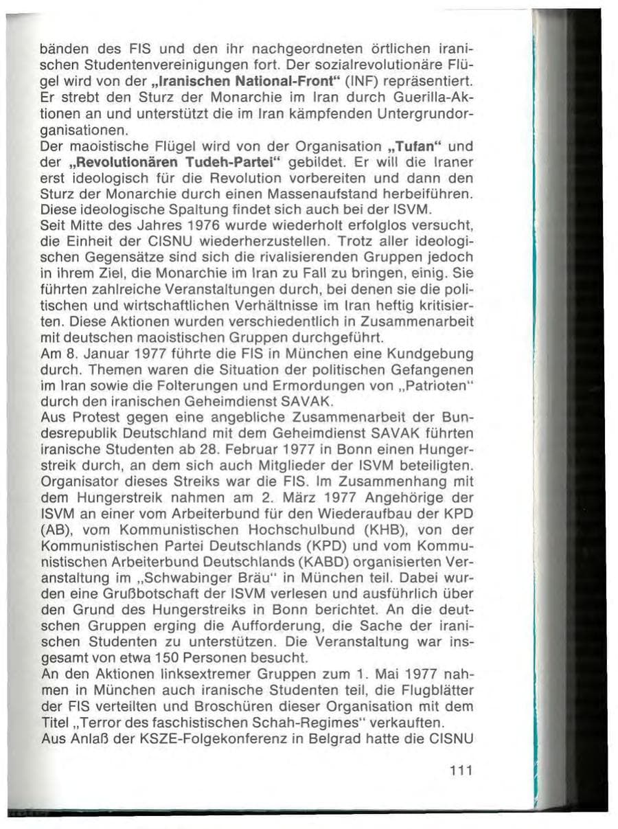 Seite 113 des Verfassungsschutzbericht 1977 Bayern