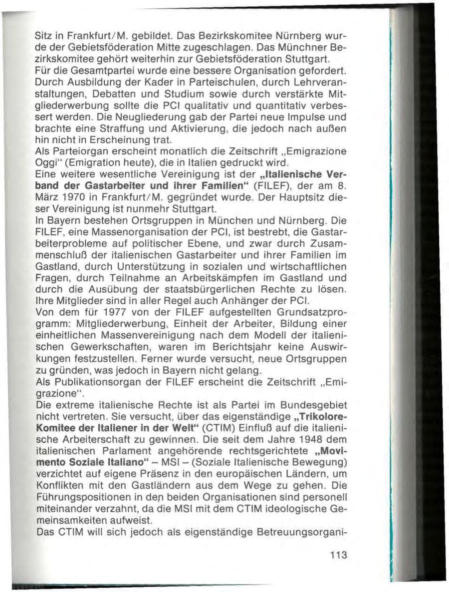 Seite 115 des Verfassungsschutzbericht 1977 Bayern