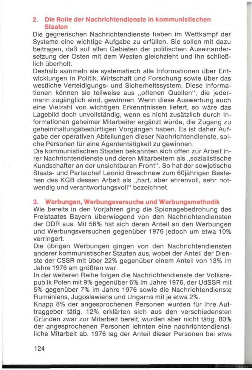 Seite 126 des Verfassungsschutzbericht 1977 Bayern