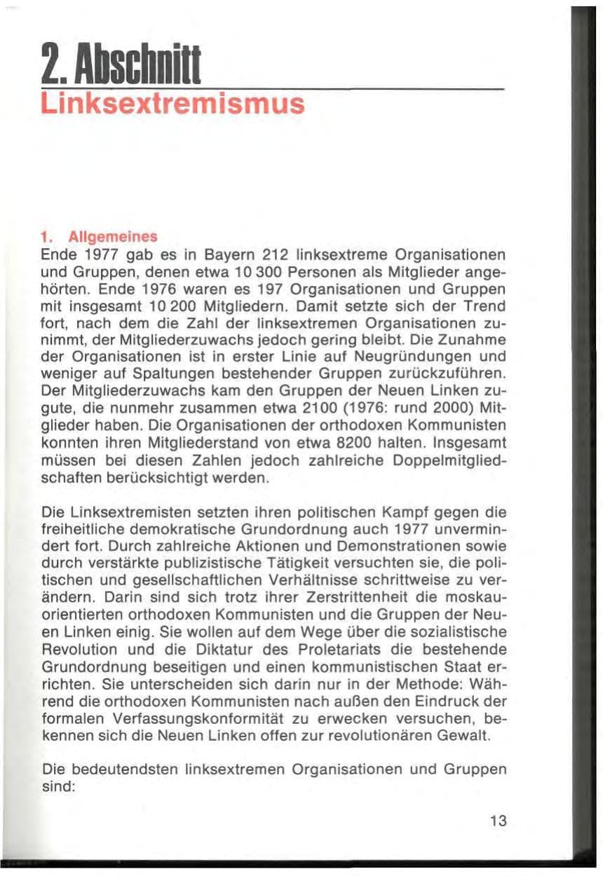 Seite 15 des Verfassungsschutzbericht 1977 Bayern