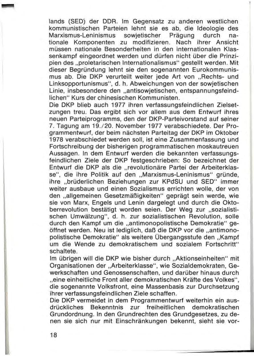 Seite 20 des Verfassungsschutzbericht 1977 Bayern