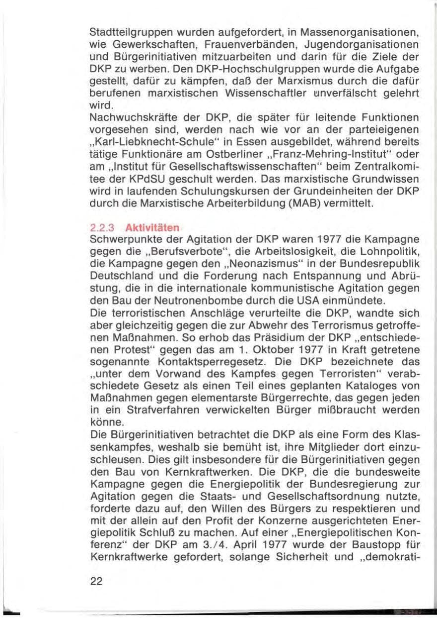 Seite 24 des Verfassungsschutzbericht 1977 Bayern