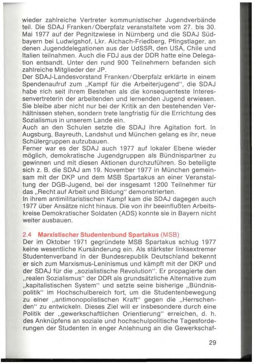 Seite 31 des Verfassungsschutzbericht 1977 Bayern