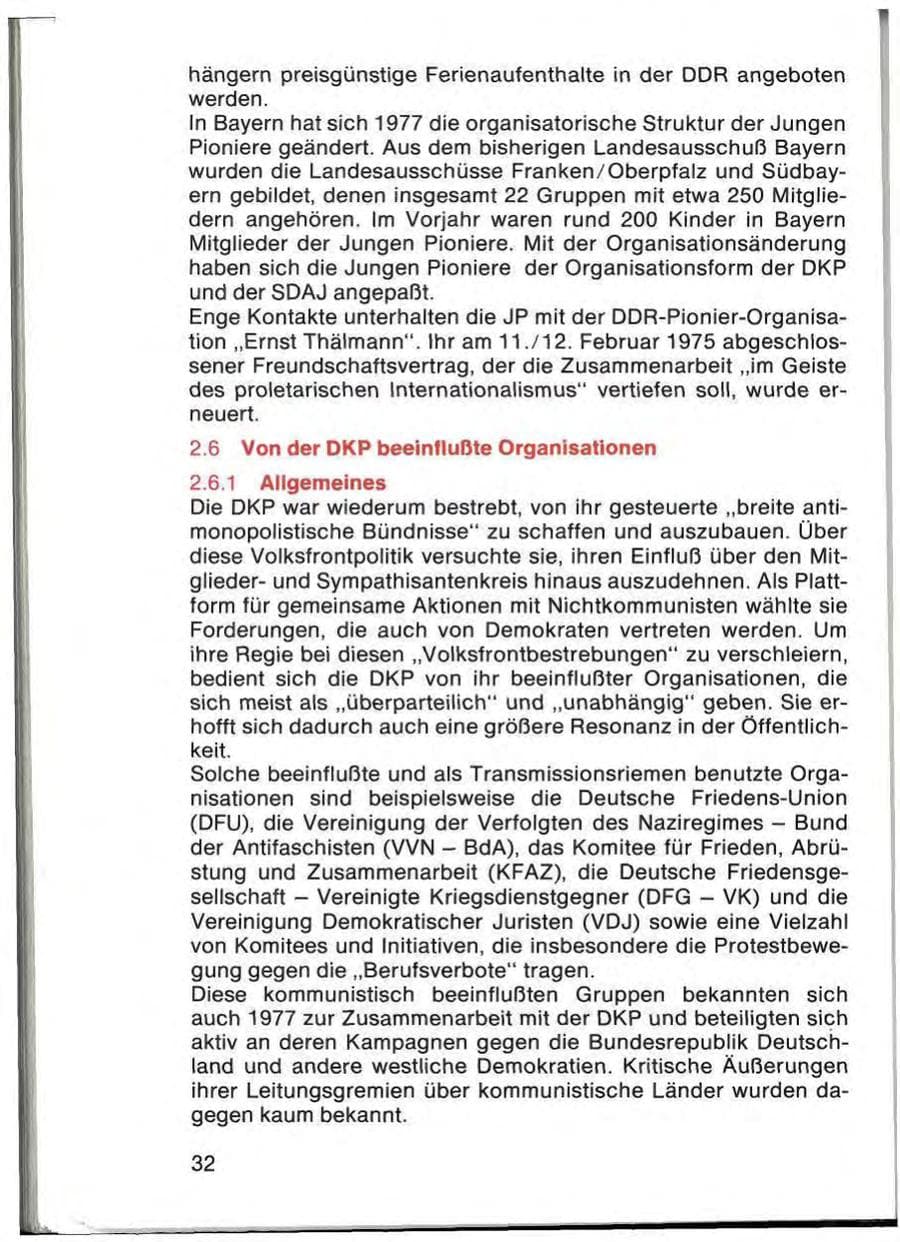 Seite 34 des Verfassungsschutzbericht 1977 Bayern