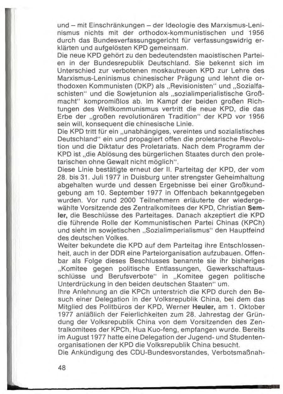 Seite 50 des Verfassungsschutzbericht 1977 Bayern