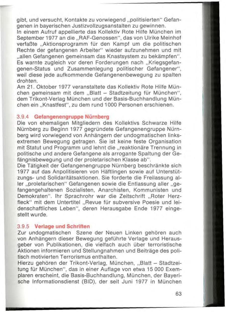 Seite 65 des Verfassungsschutzbericht 1977 Bayern