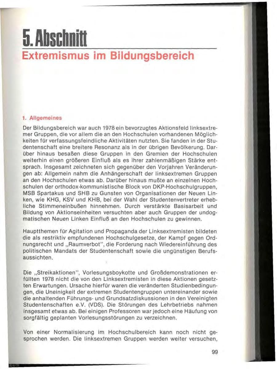 Seite 101 des Verfassungsschutzbericht 1978 Bayern