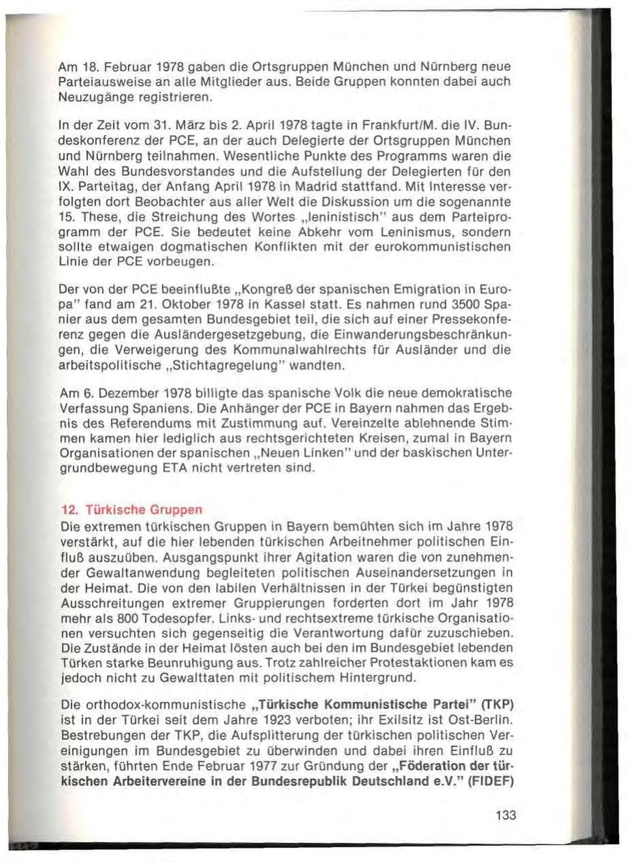 Seite 135 des Verfassungsschutzbericht 1978 Bayern