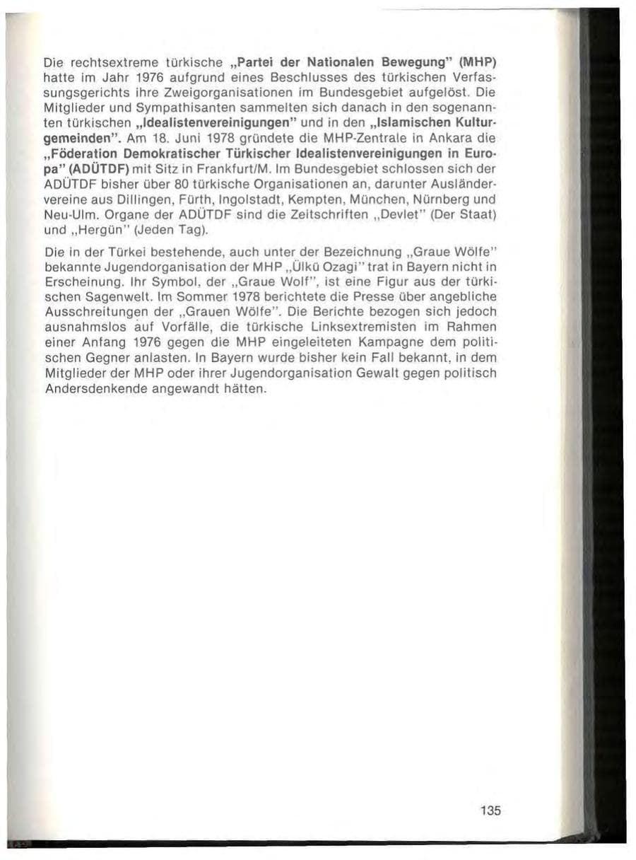 Seite 137 des Verfassungsschutzbericht 1978 Bayern