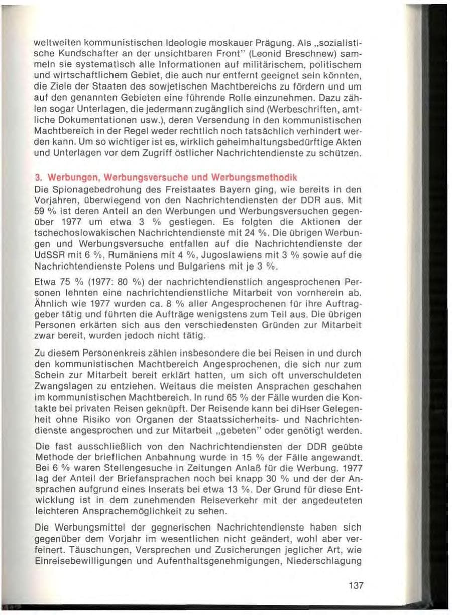 Seite 139 des Verfassungsschutzbericht 1978 Bayern