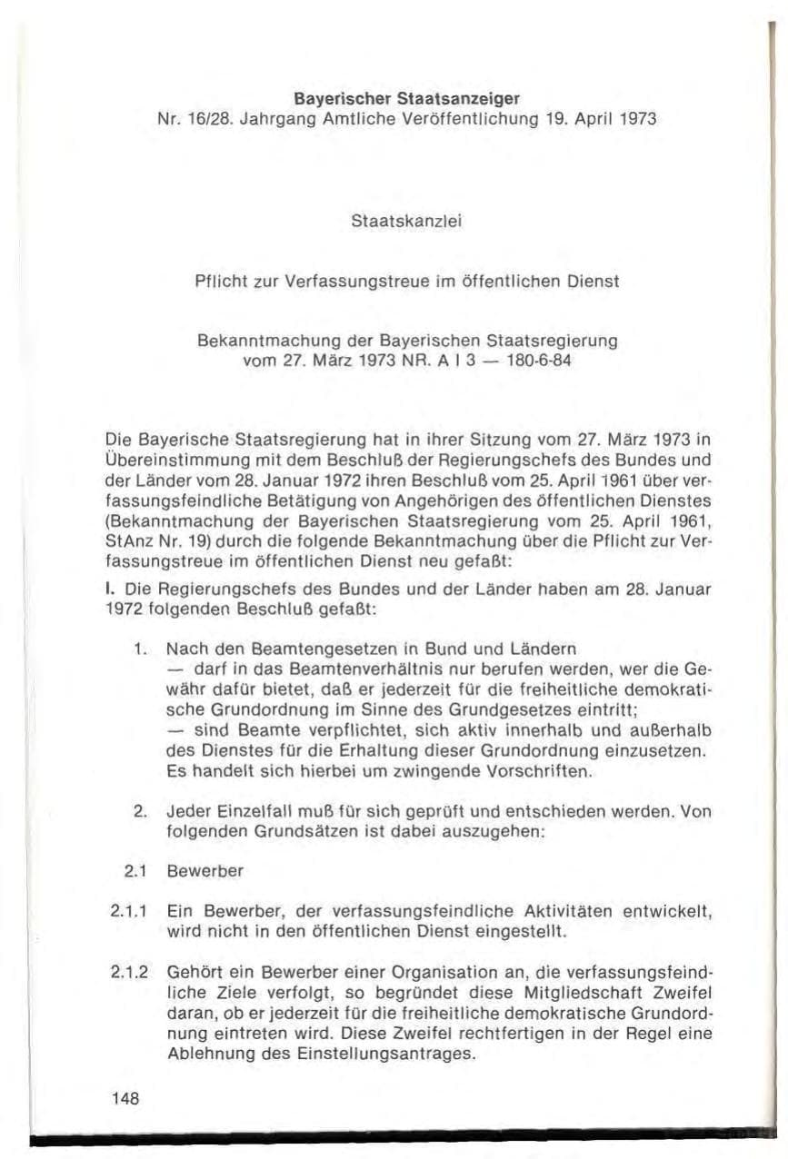 Seite 150 des Verfassungsschutzbericht 1978 Bayern