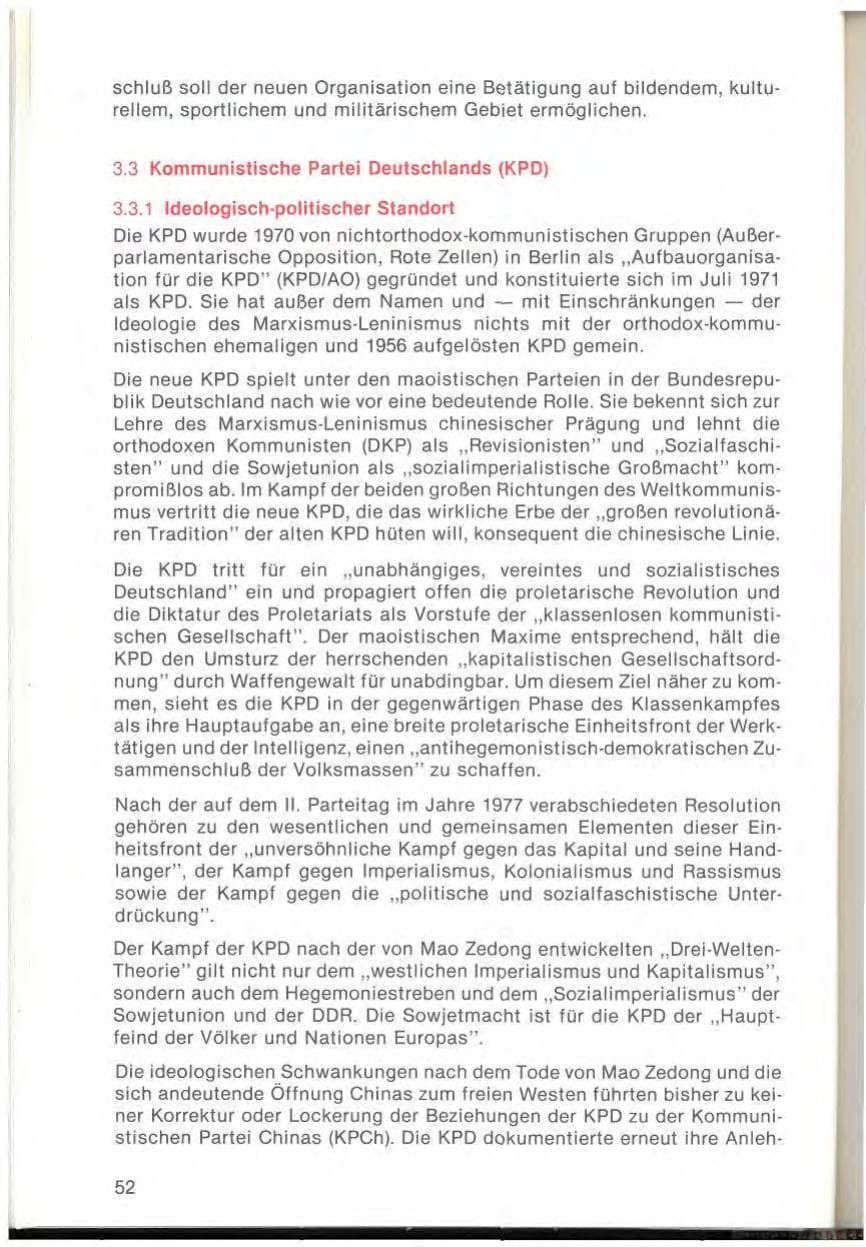 Seite 54 des Verfassungsschutzbericht 1978 Bayern