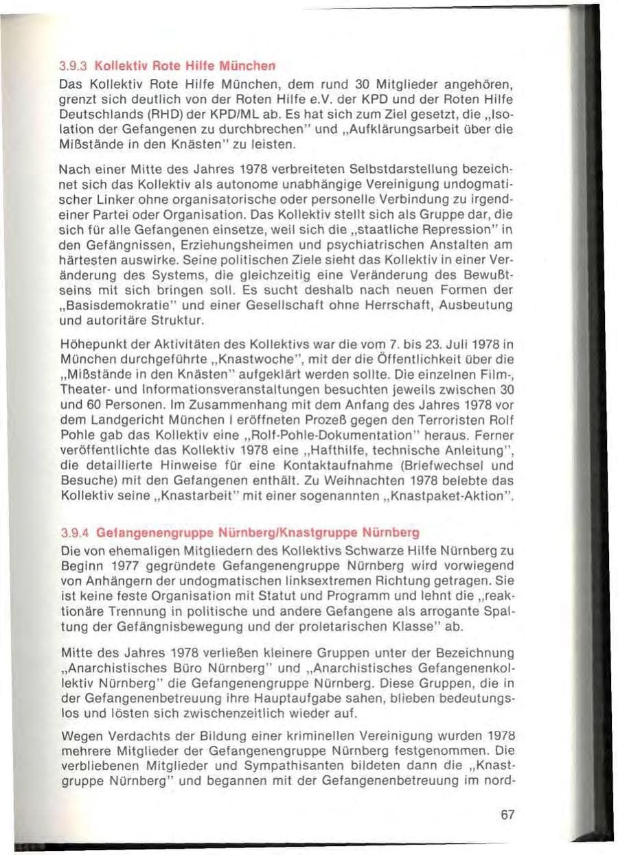 Seite 69 des Verfassungsschutzbericht 1978 Bayern