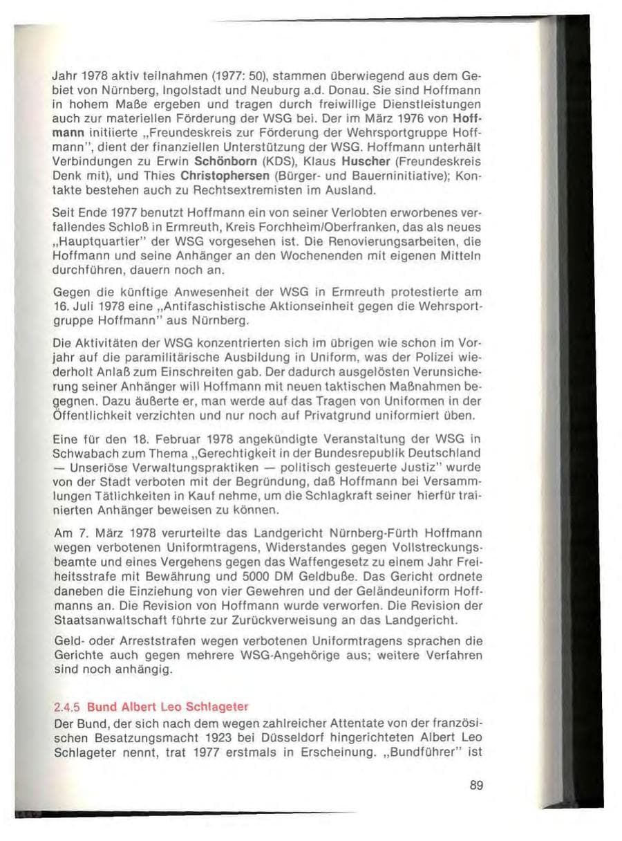 Seite 91 des Verfassungsschutzbericht 1978 Bayern