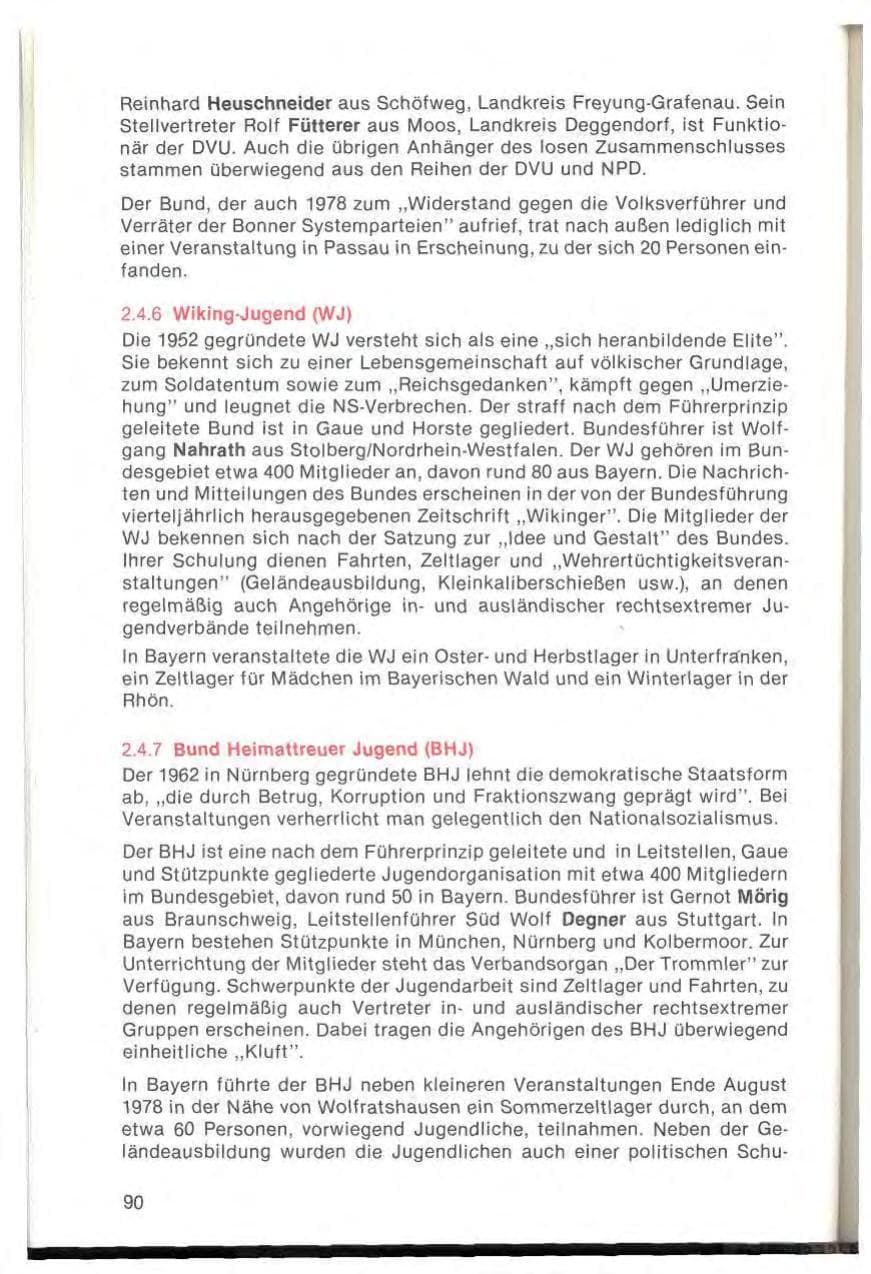 Seite 92 des Verfassungsschutzbericht 1978 Bayern