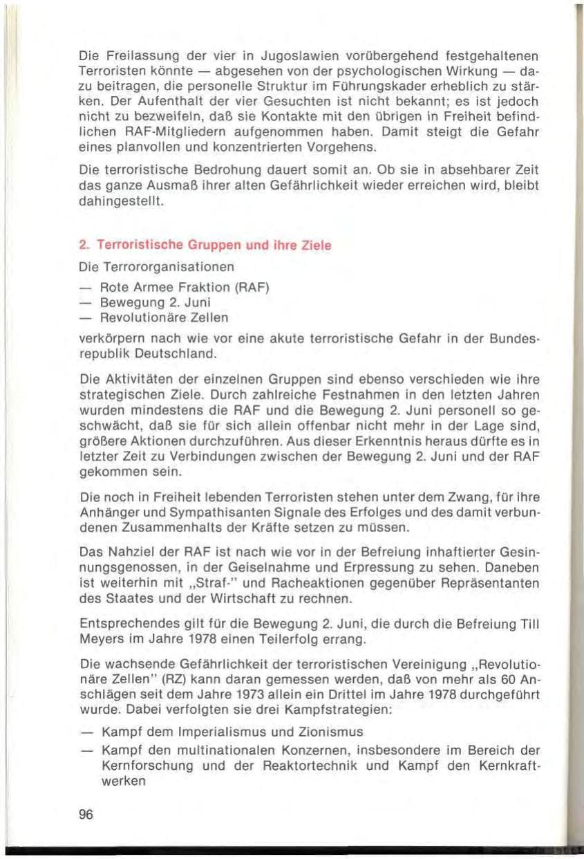 Seite 98 des Verfassungsschutzbericht 1978 Bayern