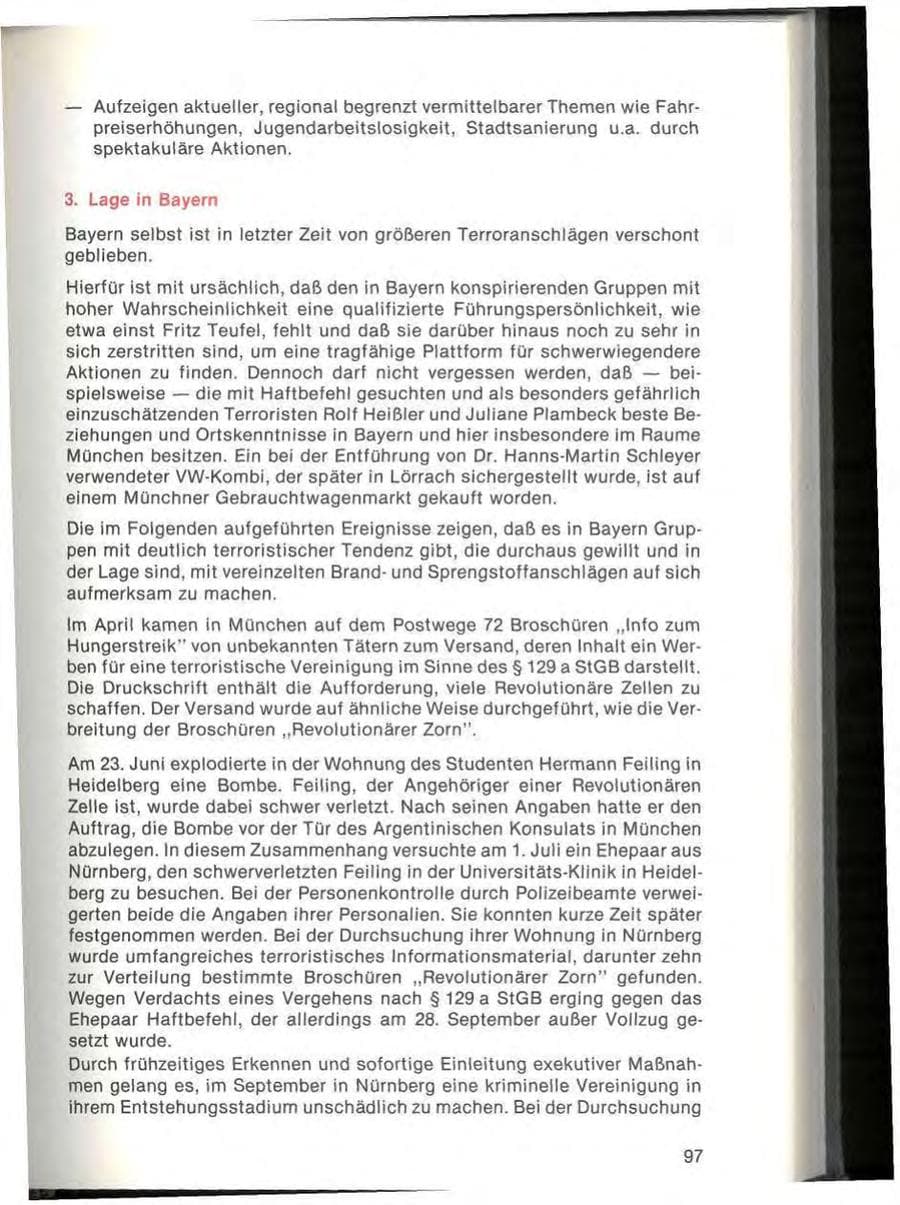 Seite 99 des Verfassungsschutzbericht 1978 Bayern