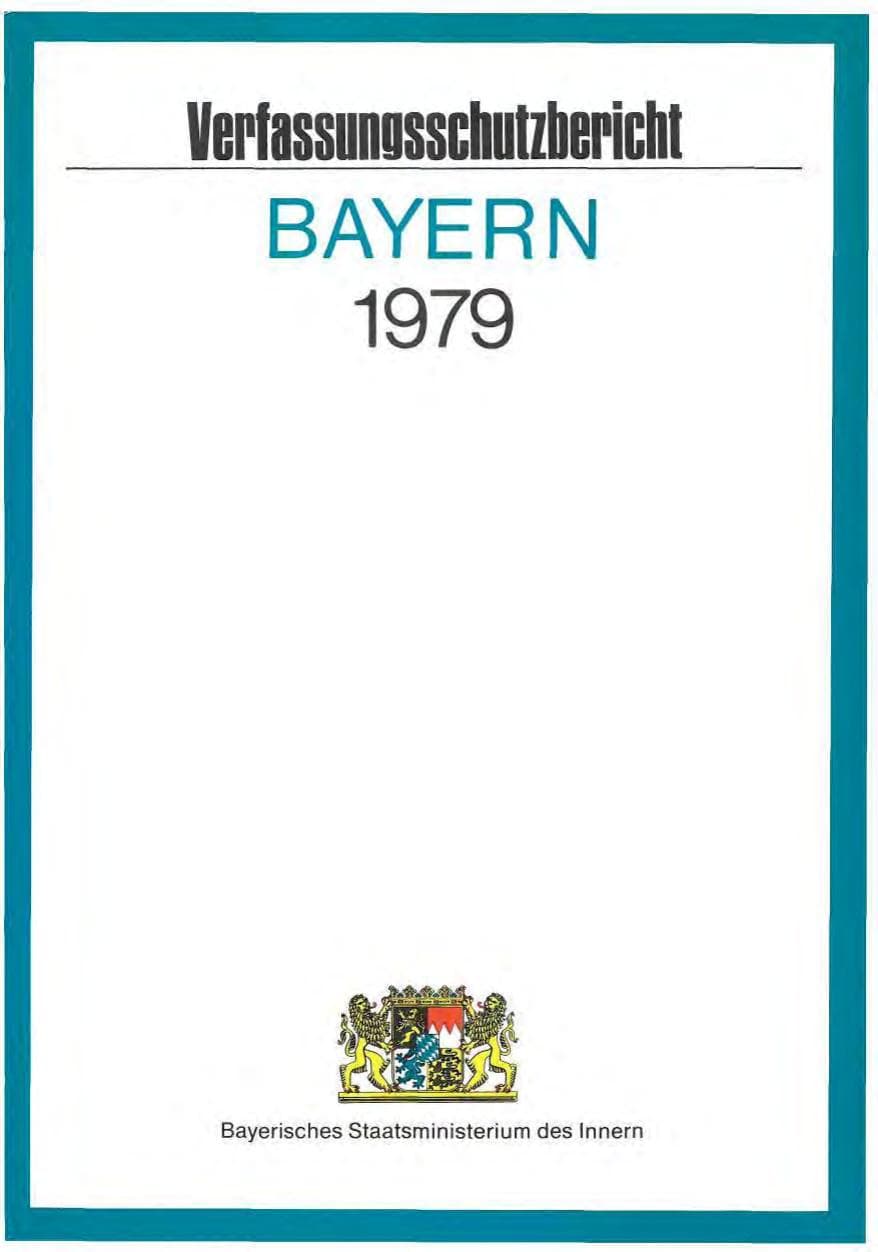 Seite 1 des Verfassungsschutzbericht 1979 Bayern