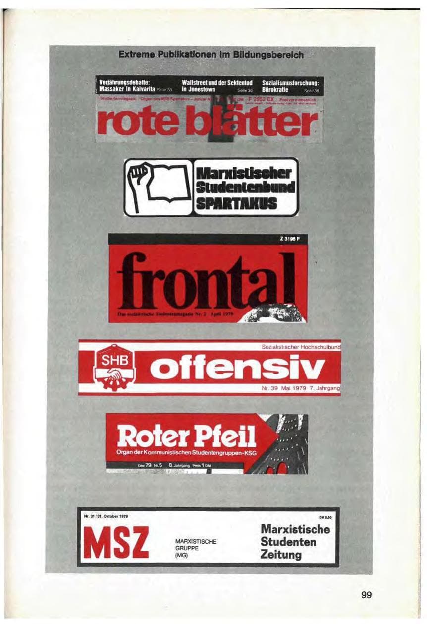 Seite 101 des Verfassungsschutzbericht 1979 Bayern