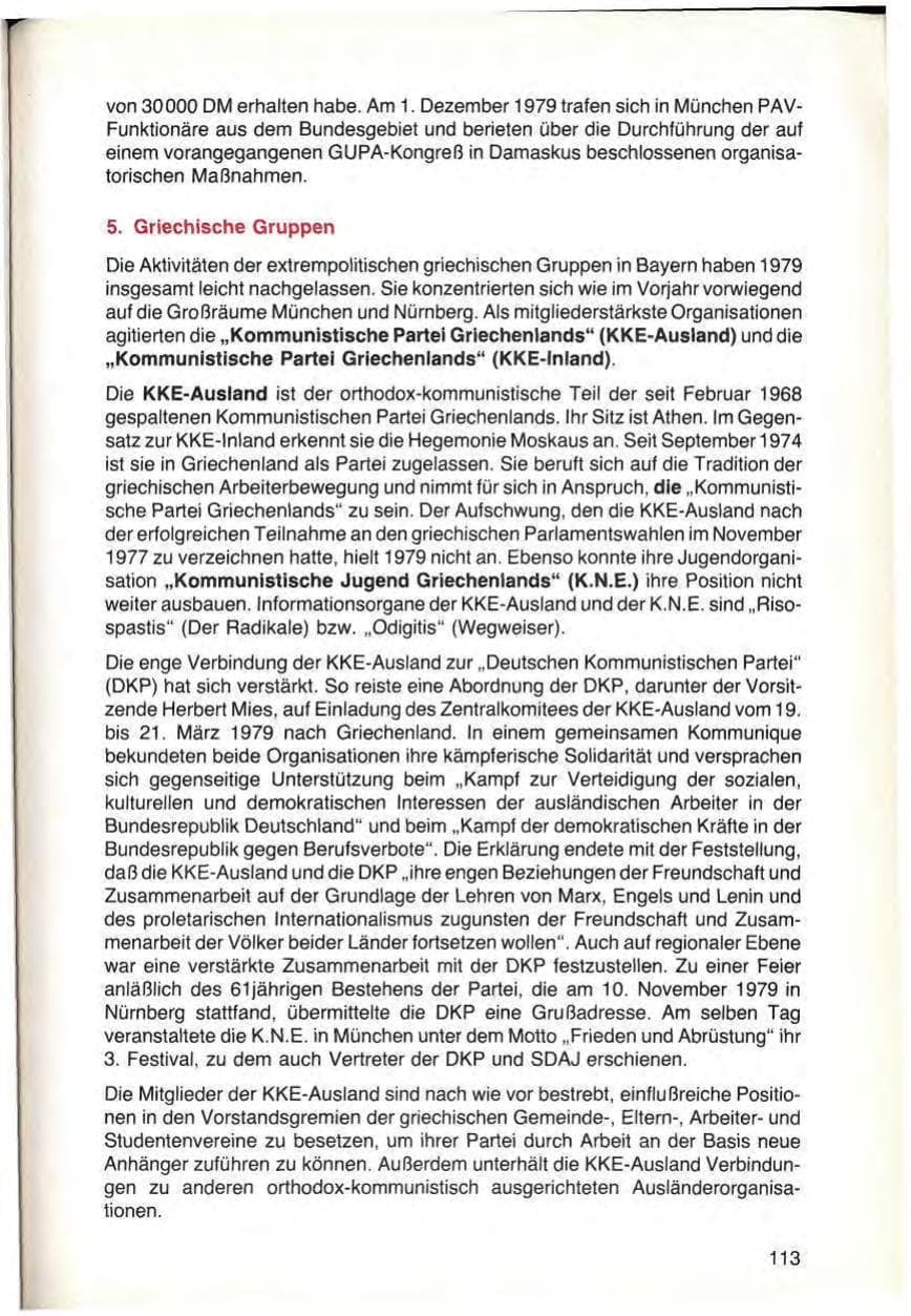 Seite 115 des Verfassungsschutzbericht 1979 Bayern