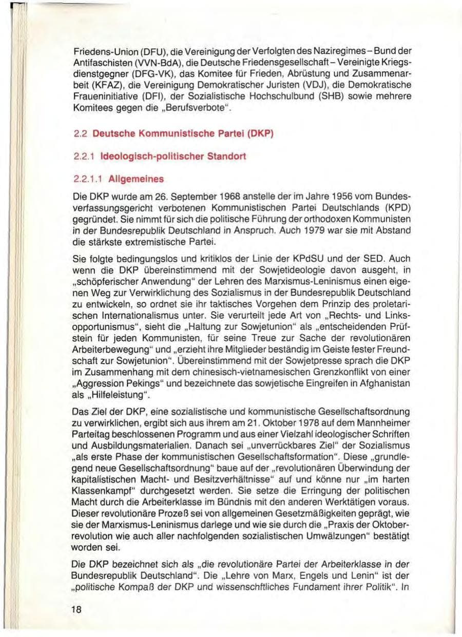 Seite 20 des Verfassungsschutzbericht 1979 Bayern