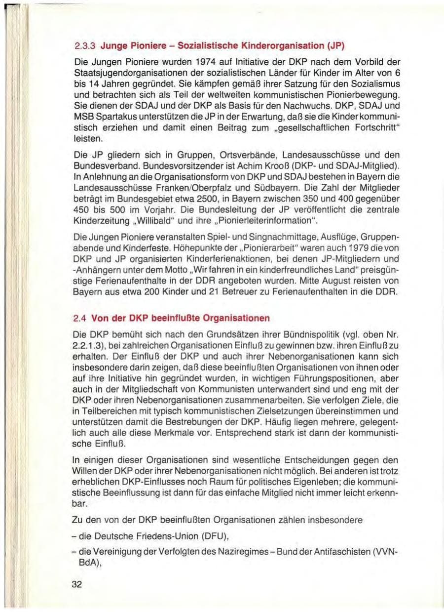 Seite 34 des Verfassungsschutzbericht 1979 Bayern