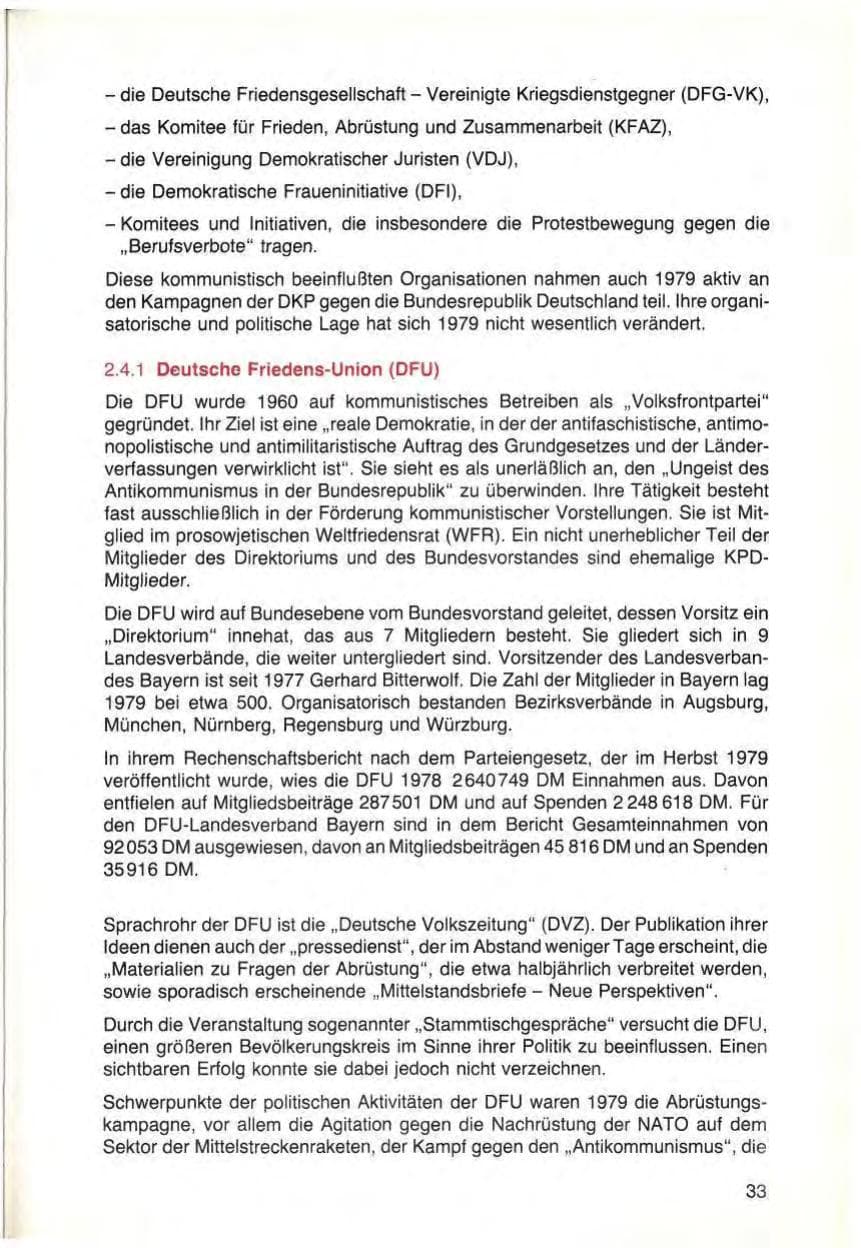 Seite 35 des Verfassungsschutzbericht 1979 Bayern
