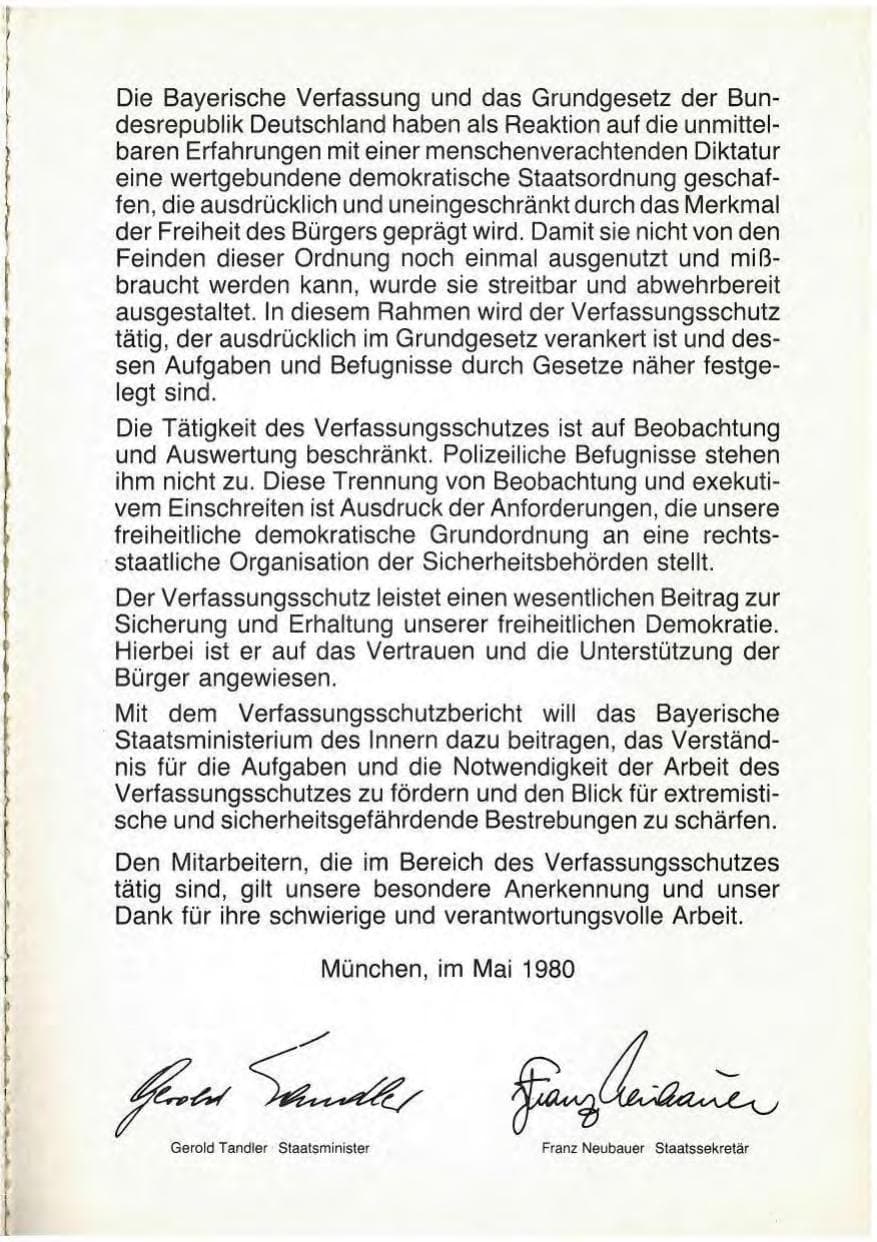 Seite 5 des Verfassungsschutzbericht 1979 Bayern