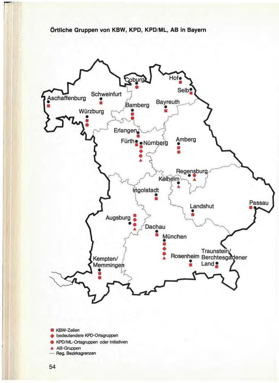 Seite 56 des Verfassungsschutzbericht 1979 Bayern