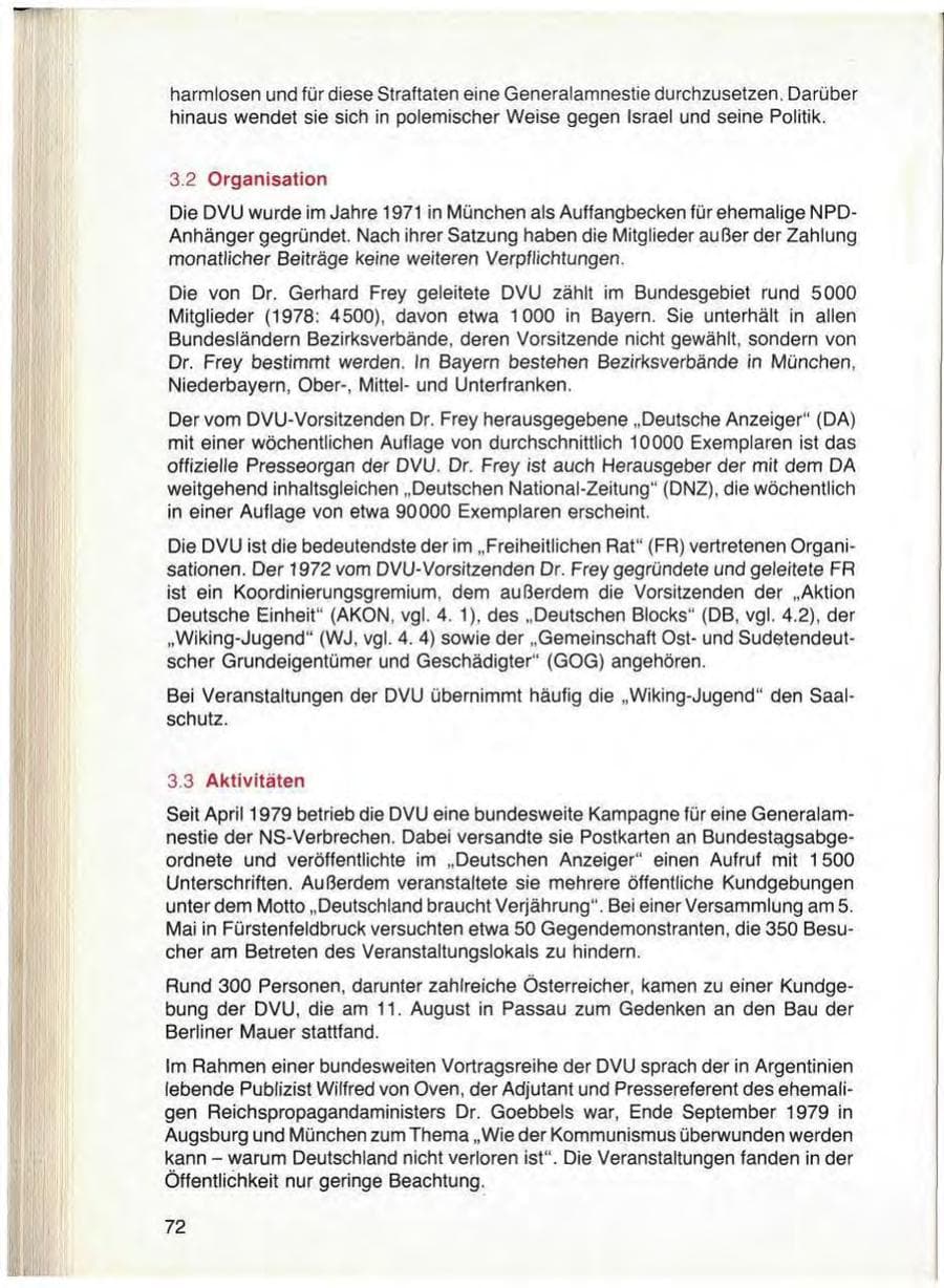 Seite 74 des Verfassungsschutzbericht 1979 Bayern