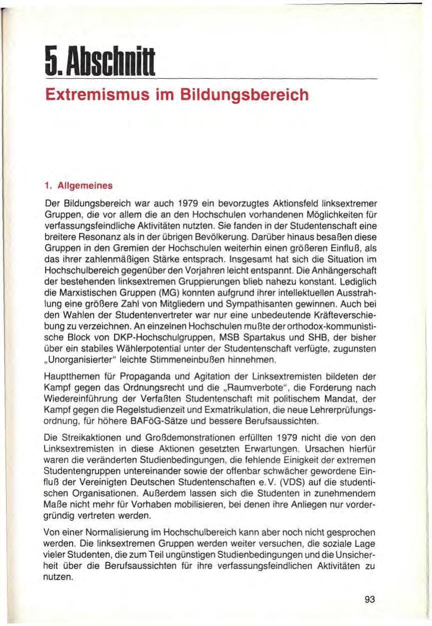 Seite 95 des Verfassungsschutzbericht 1979 Bayern