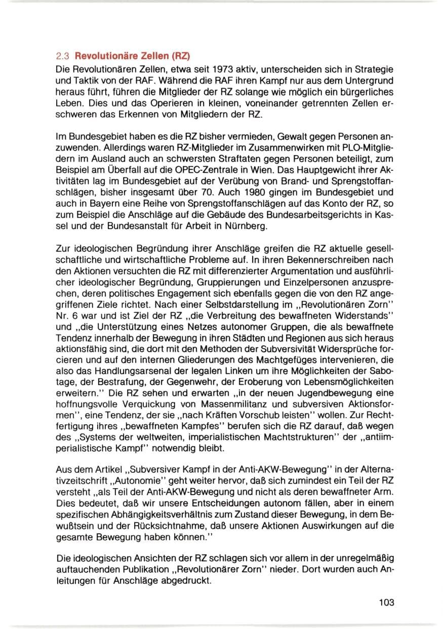 Seite 104 des Verfassungsschutzbericht 1980 Bayern