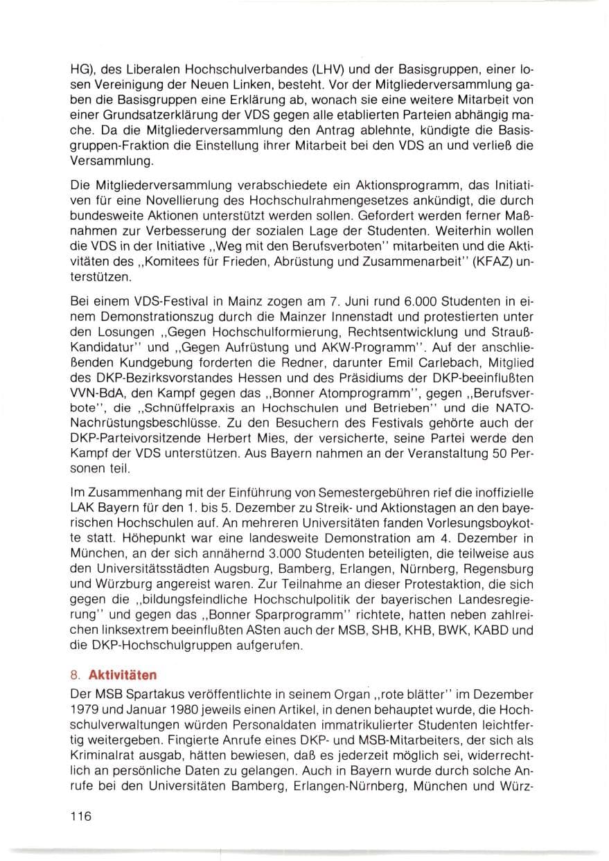 Seite 117 des Verfassungsschutzbericht 1980 Bayern