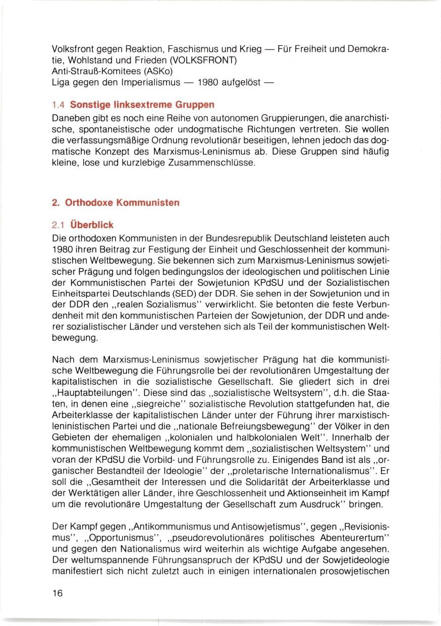 Seite 17 des Verfassungsschutzbericht 1980 Bayern