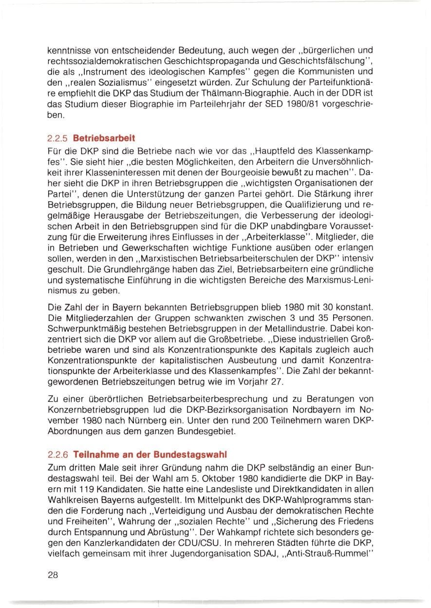 Seite 29 des Verfassungsschutzbericht 1980 Bayern