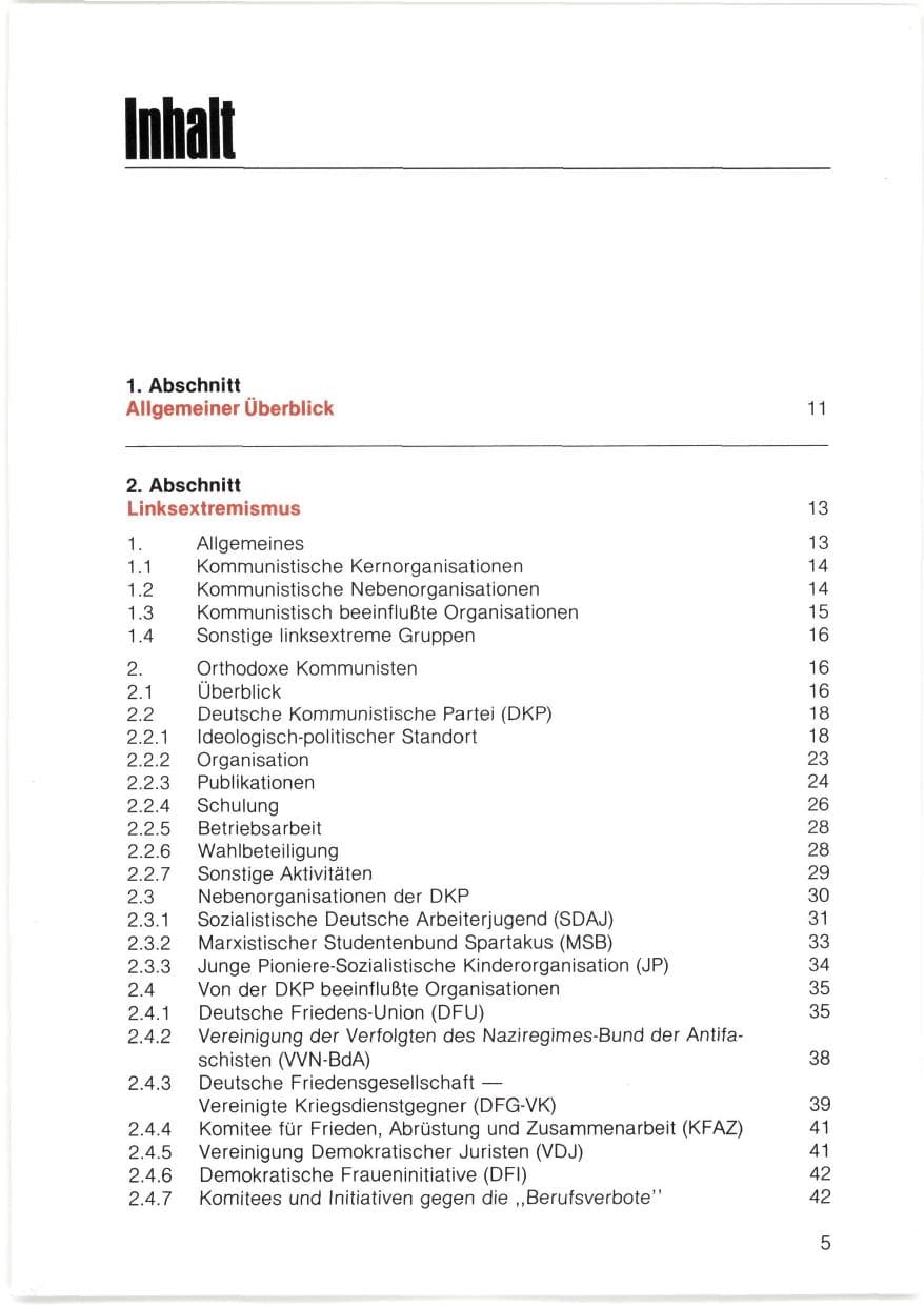 Seite 6 des Verfassungsschutzbericht 1980 Bayern