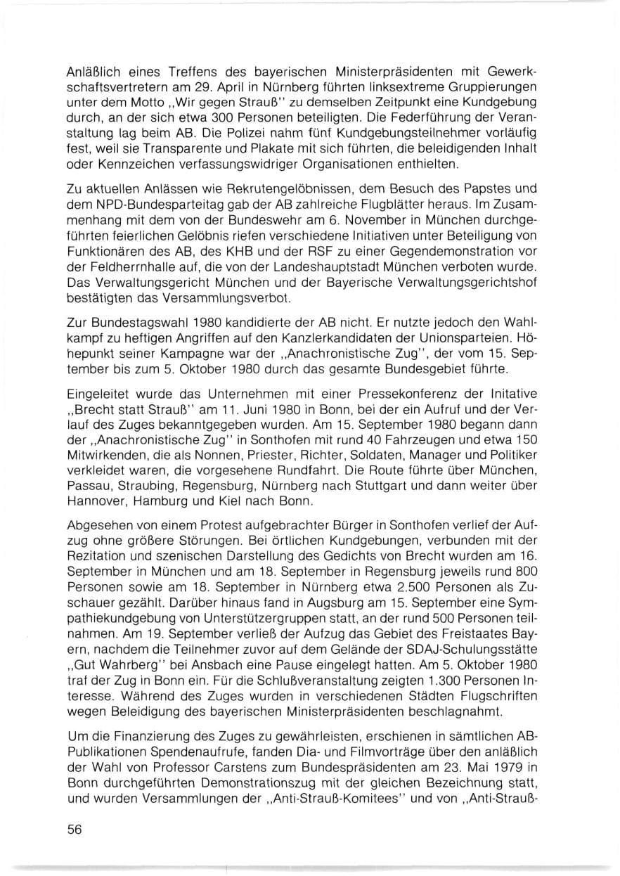 Seite 57 des Verfassungsschutzbericht 1980 Bayern