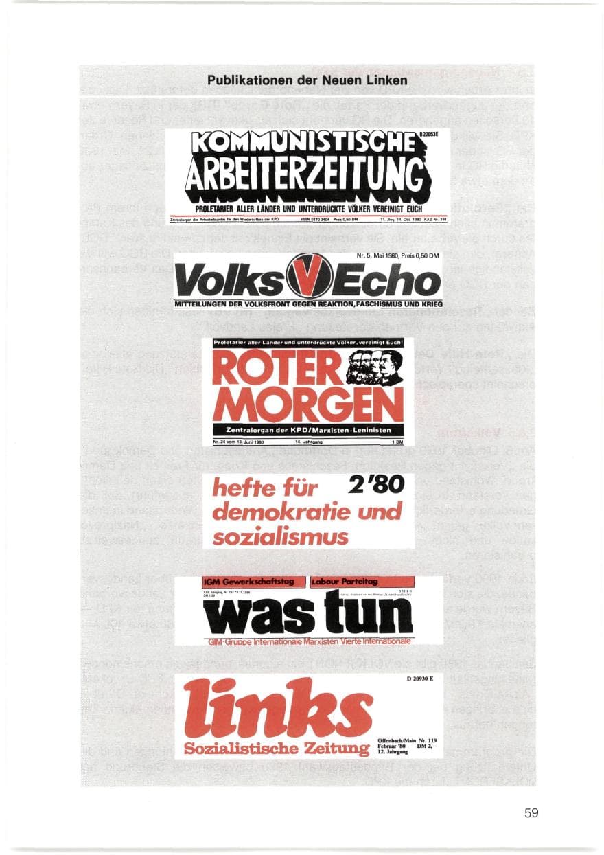Seite 60 des Verfassungsschutzbericht 1980 Bayern