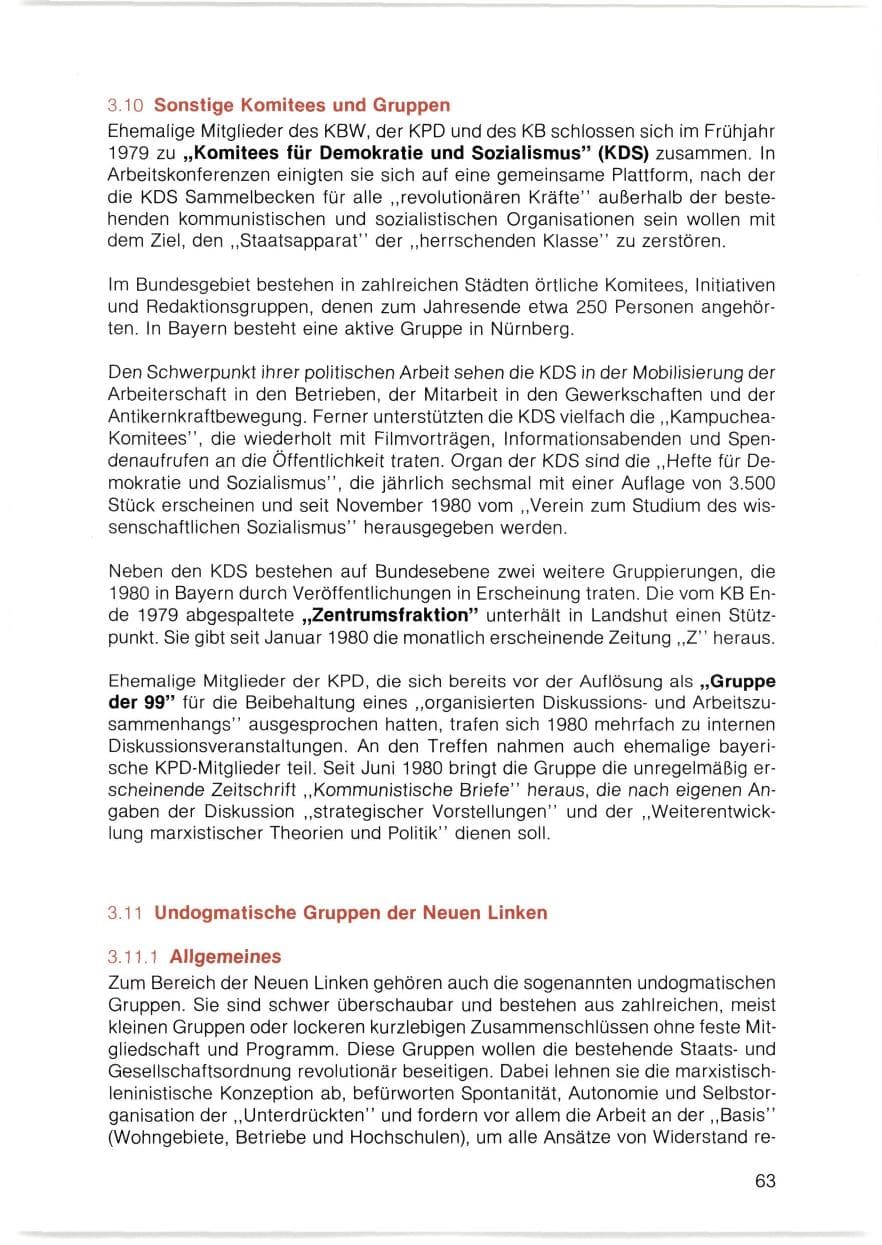 Seite 64 des Verfassungsschutzbericht 1980 Bayern