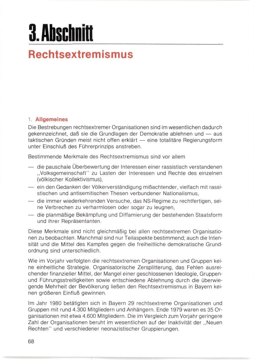 Seite 69 des Verfassungsschutzbericht 1980 Bayern