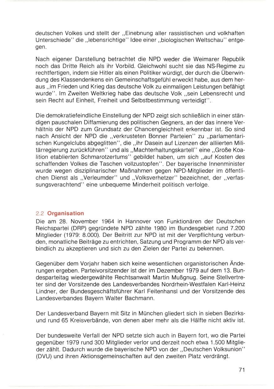 Seite 72 des Verfassungsschutzbericht 1980 Bayern