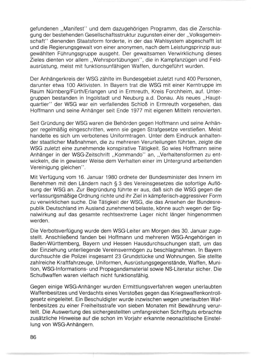 Seite 87 des Verfassungsschutzbericht 1980 Bayern